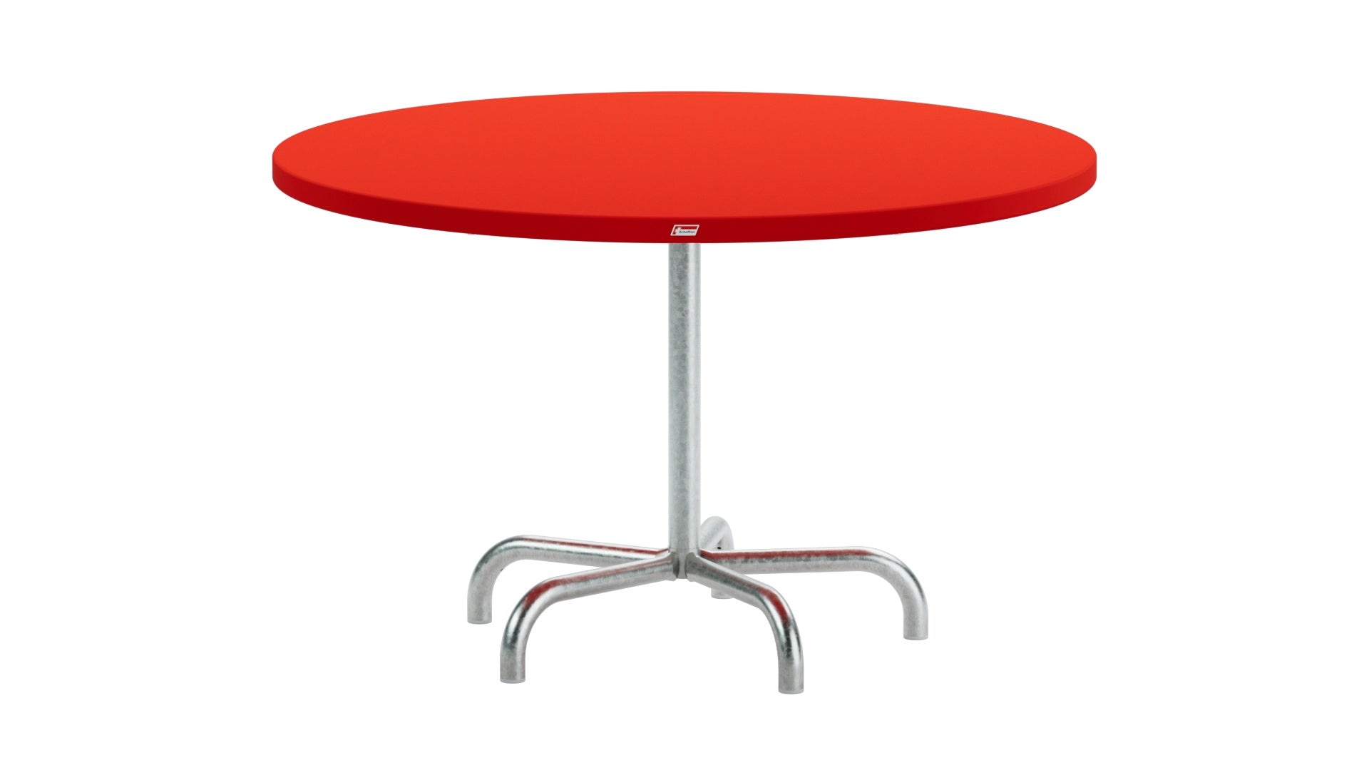Säntis Metall-Gartentisch ø117 klappbar in Rot präsentiert im Onlineshop von KAQTU Design AG. Gartentisch ist von Schaffner
