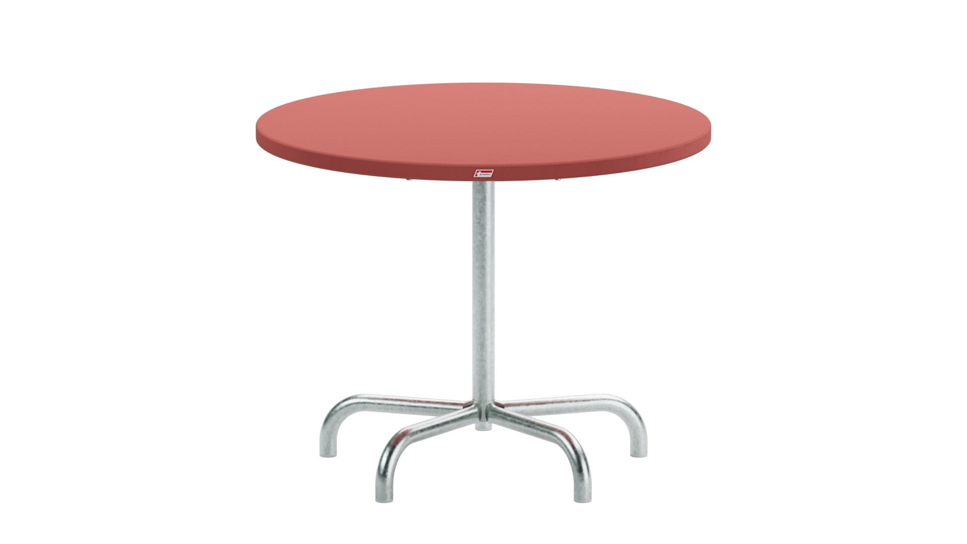Säntis Metall-Gartentisch ø92 klappbar in Ahornrot präsentiert im Onlineshop von KAQTU Design AG. Gartentisch ist von Schaffner