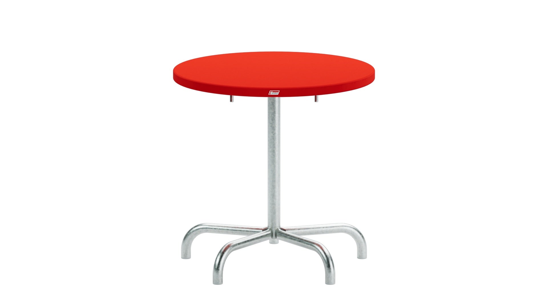 Säntis Metall-Gartentisch ø72 klappbar in Rot präsentiert im Onlineshop von KAQTU Design AG. Gartentisch ist von Schaffner