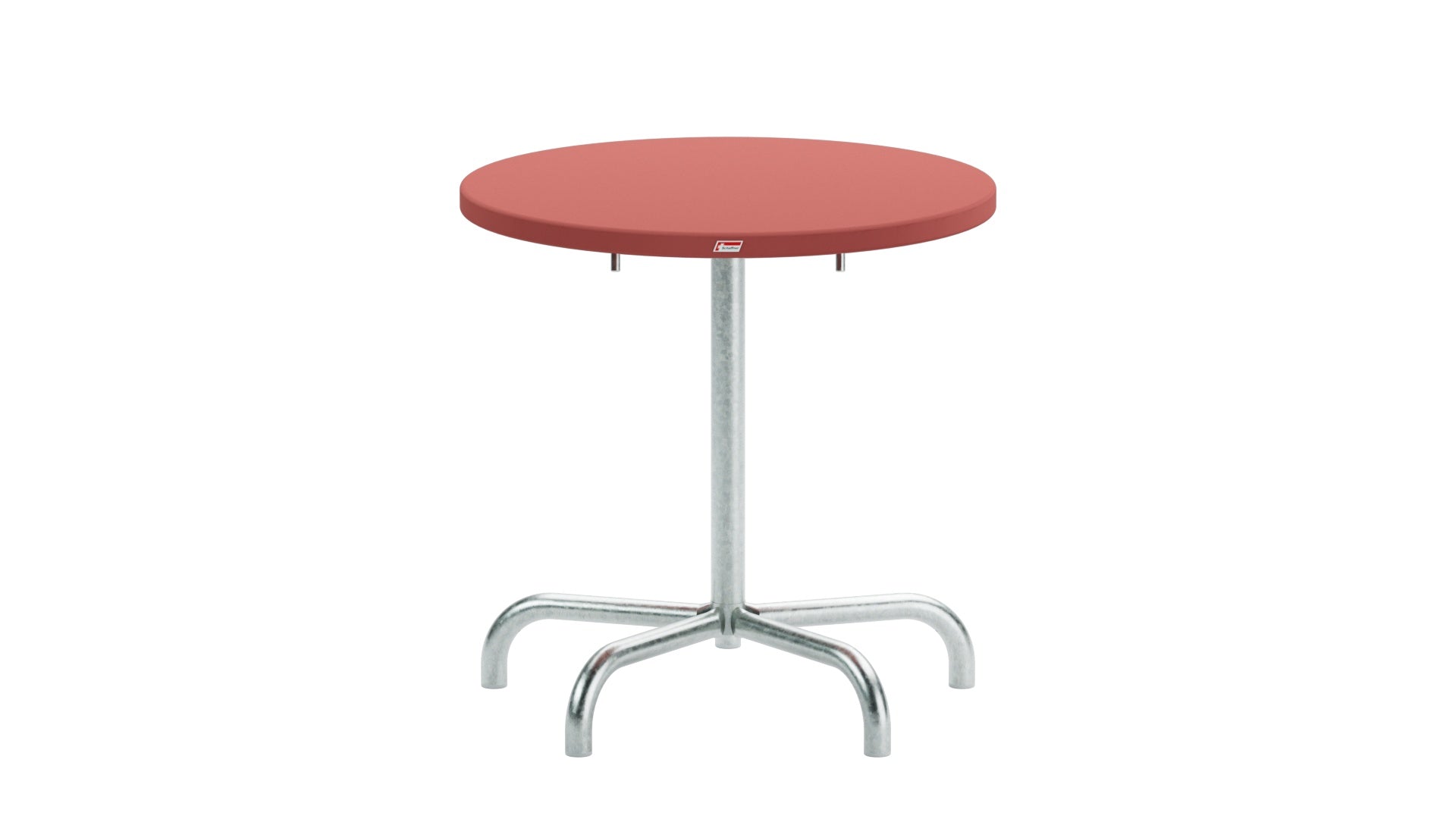 Säntis Metall-Gartentisch ø72 klappbar in Ahornrot präsentiert im Onlineshop von KAQTU Design AG. Gartentisch ist von Schaffner