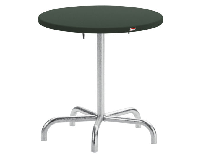 Säntis Metall-Gartentisch ø72 klappbar in Tannengrün / Feuerverzinkt präsentiert im Onlineshop von KAQTU Design AG. Gartentisch ist von Schaffner