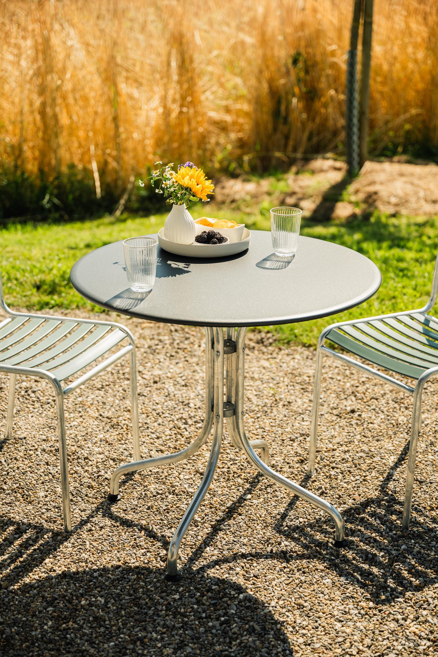 St. Moritz Metall-Gartentisch ø80 von Schaffner – eleganter, wetterfester Tisch aus robustem Stahl, ideal für Garten, Balkon oder Terrasse, langlebig & pflegeleicht.