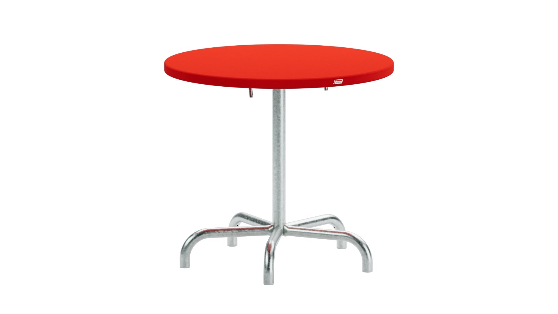 Säntis Metall-Gartentisch ø80 klappbar in Rot präsentiert im Onlineshop von KAQTU Design AG. Gartentisch ist von Schaffner