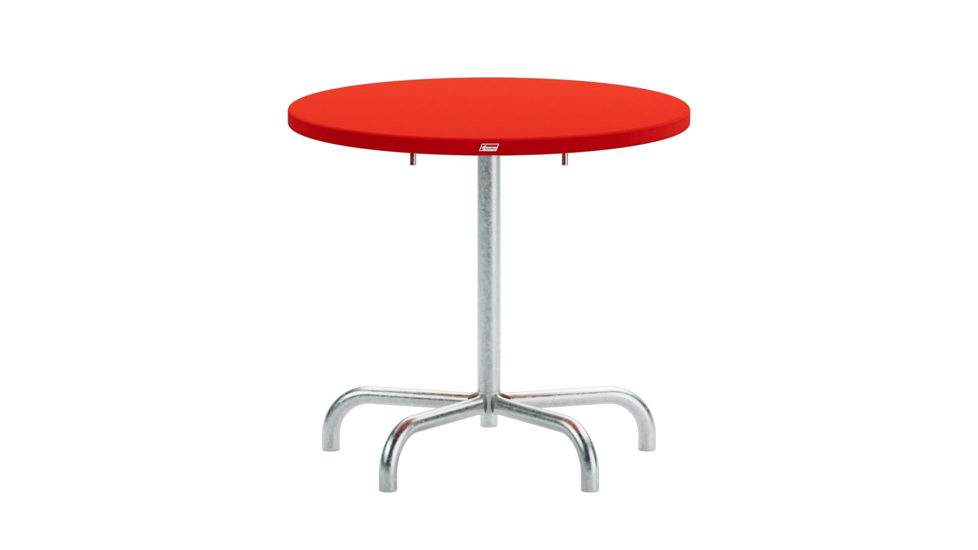 Säntis Metall-Gartentisch ø80 klappbar in Rot präsentiert im Onlineshop von KAQTU Design AG. Gartentisch ist von Schaffner