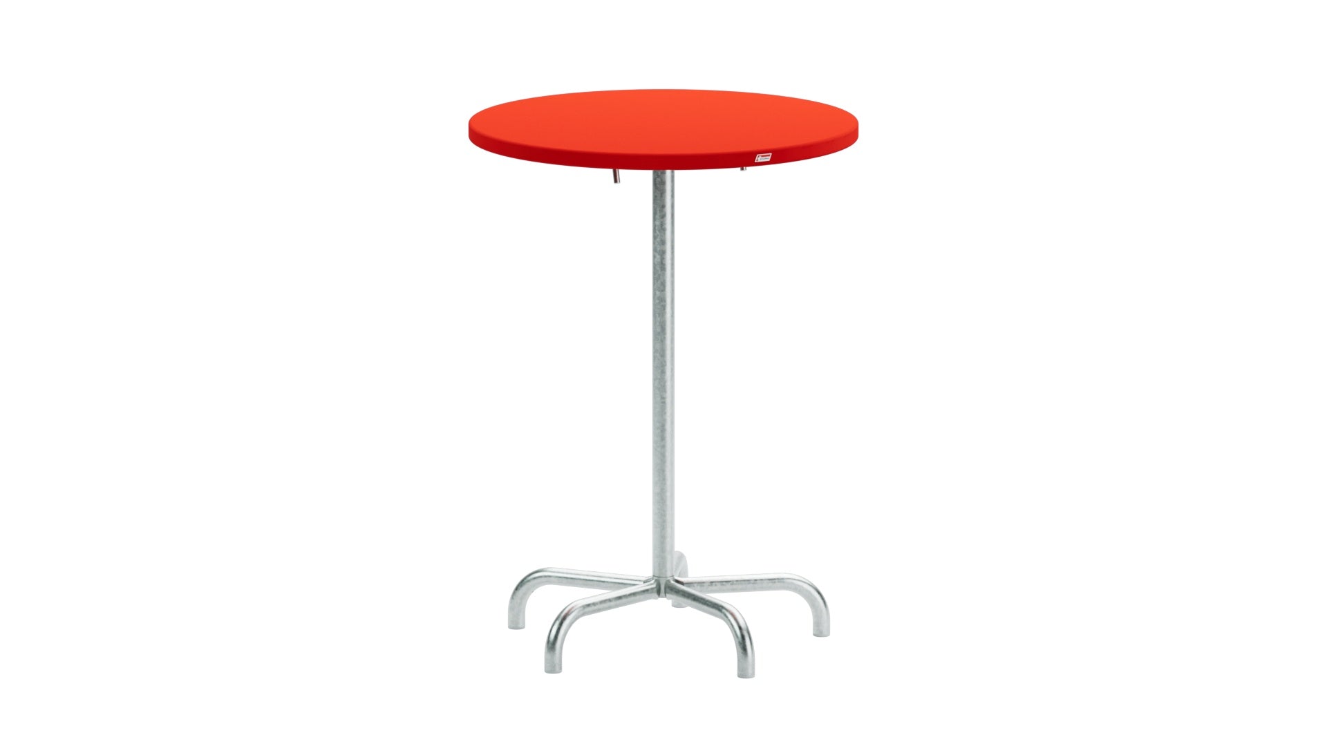 Wetterfester, klappbarer Säntis Metall-Stehtisch outdoor ø80/110cm, robust, rostfrei, mit Bodenausgleich, langlebig, Swiss Made – ideal für Garten & Veranstaltungen.