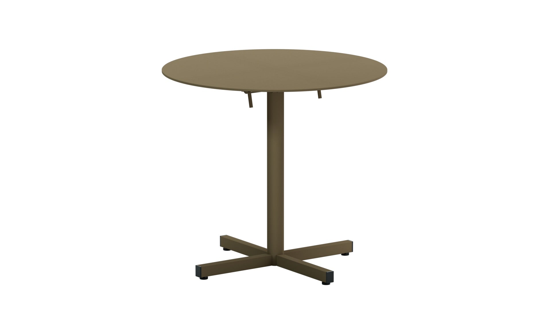 Luzern Glasfaser-Gartentisch Decor ø80 klappbar in Champagner präsentiert im Onlineshop von KAQTU Design AG. Gartentisch ist von Schaffner