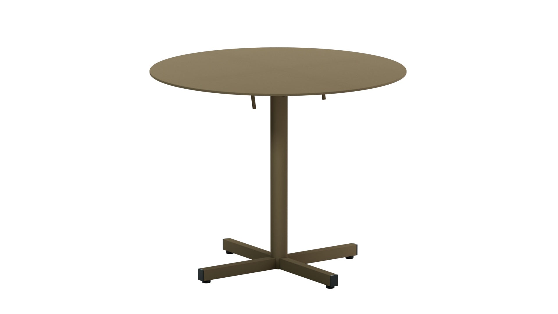 Luzern Glasfaser-Gartentisch Decor ø90 klappbar in Champagner präsentiert im Onlineshop von KAQTU Design AG. Gartentisch ist von Schaffner