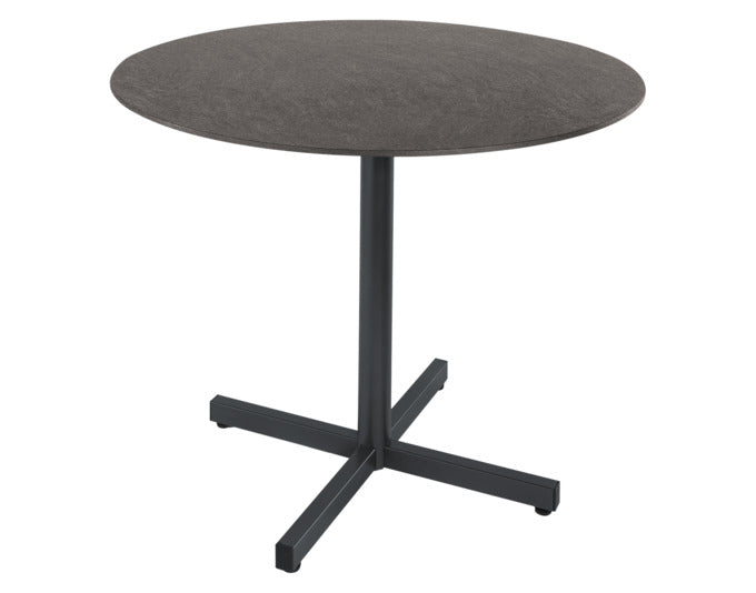 Luzern Glasfaser-Gartentisch Decor ø90 klappbar in Deko Schiefer/Anthrazit präsentiert im Onlineshop von KAQTU Design AG. Gartentisch ist von Schaffner