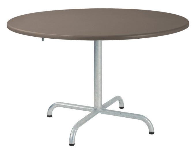 Eleganter klappbarer Salontisch aus Glasfaser mit einem Durchmesser von 100 cm, ideal für stilvolle Garten- und Terrassengestaltung.