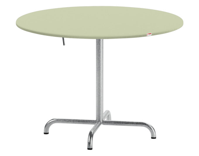 Davos Glasfaser-Gartentisch ø100 klappbar in Pastellgrün / Feuerverzinkt präsentiert im Onlineshop von KAQTU Design AG. Gartentisch ist von Schaffner