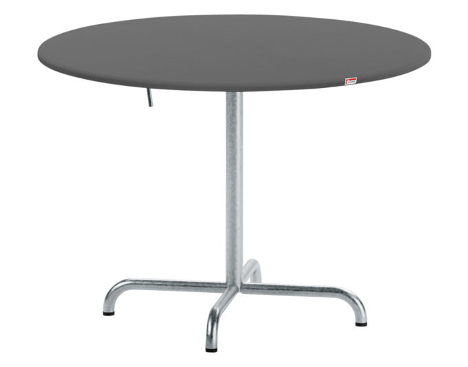 Davos Glasfaser-Gartentisch ø100 klappbar in Anthrazit / Feuerverzinkt präsentiert im Onlineshop von KAQTU Design AG. Gartentisch ist von Schaffner