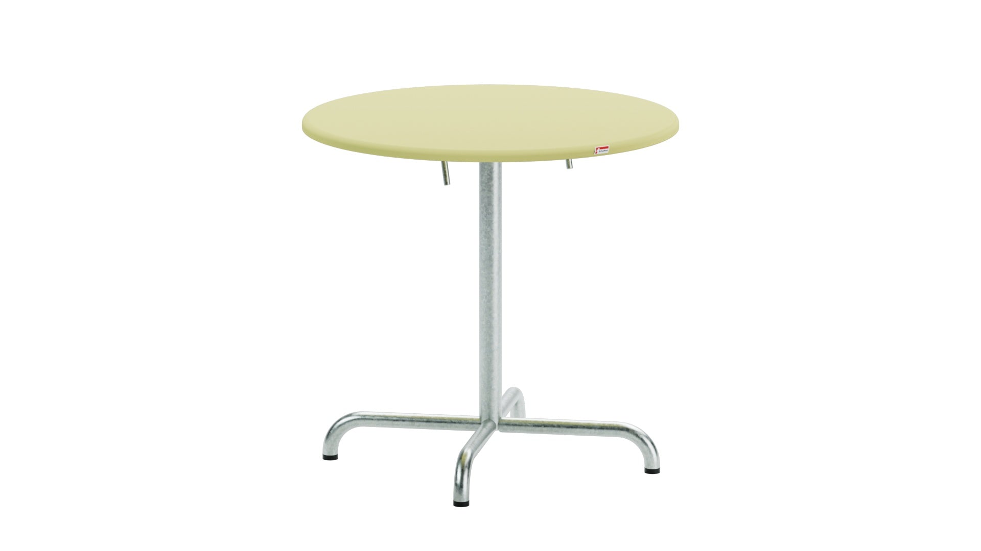 Davos Glasfaser-Gartentisch ø75 klappbar in Buchsbaumgelb präsentiert im Onlineshop von KAQTU Design AG. Gartentisch ist von Schaffner