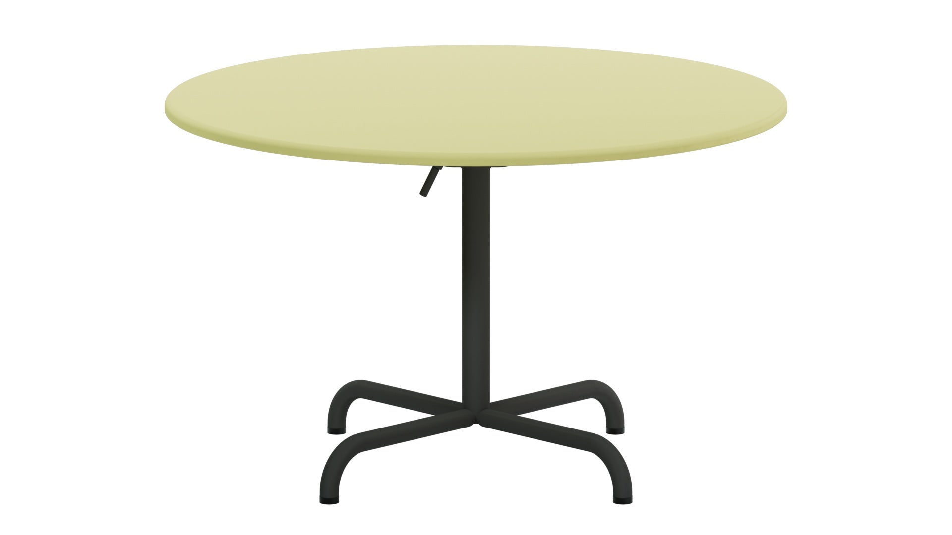 Davos Glasfaser-Salontisch ø100 / 62 klappbar in Buchsbaumgelb präsentiert im Onlineshop von KAQTU Design AG. Gartentisch ist von Schaffner