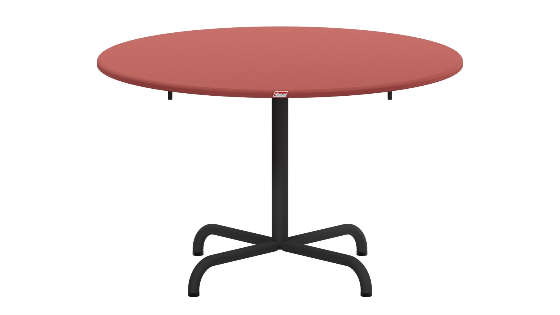 Davos Glasfaser-Salontisch ø100 / 62 klappbar in Ahornrot präsentiert im Onlineshop von KAQTU Design AG. Gartentisch ist von Schaffner
