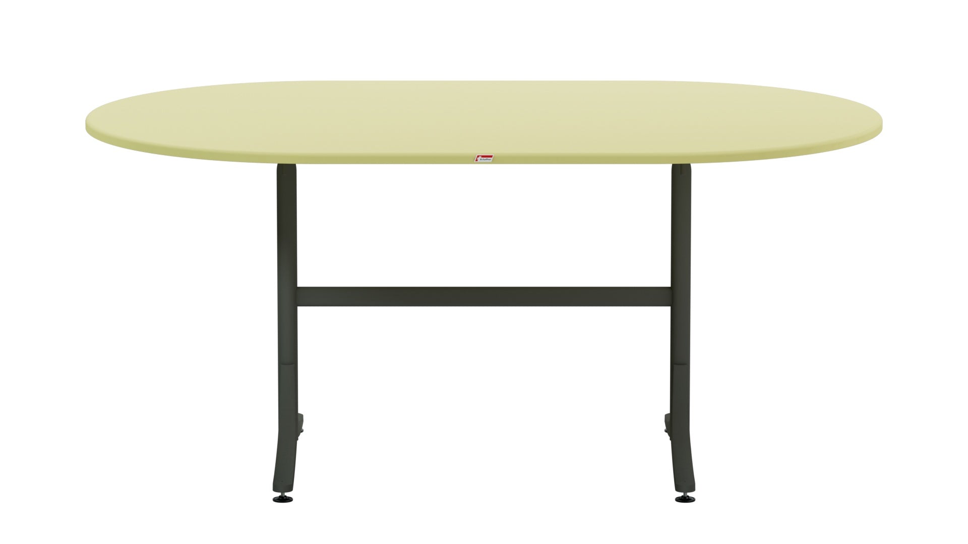 Schaffhausen Glasfaser-Gartentisch 160x95 oval klappbar in Buchsbaumgelb präsentiert im Onlineshop von KAQTU Design AG. Gartentisch ist von Schaffner