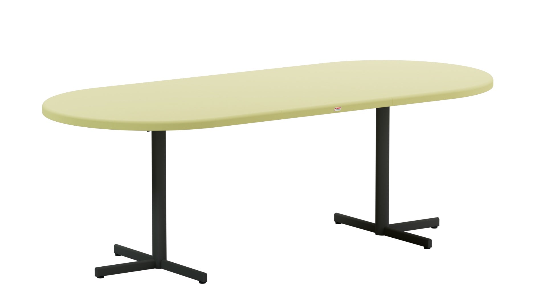Ovaler, klappbarer Gartentisch aus Glasfaser von Schaffner, 160/218x95 cm, robust und stilvoll, perfekt für Outdoor-Bereiche.