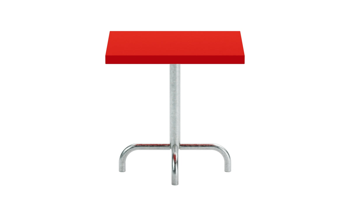 Säntis Metall-Beistelltisch Outdoor 50x50 / 50 in Rot präsentiert im Onlineshop von KAQTU Design AG. Beistelltisch Outdoor ist von Schaffner