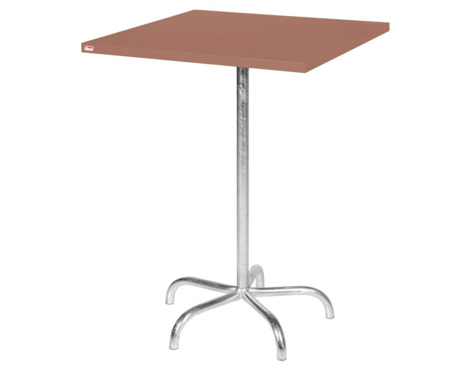 Säntis Metall-Stehtisch Outdoor 80x80 /110 klappbar in Pastellterracotta präsentiert im Onlineshop von KAQTU Design AG. Hochtisch Outdoor ist von Schaffner