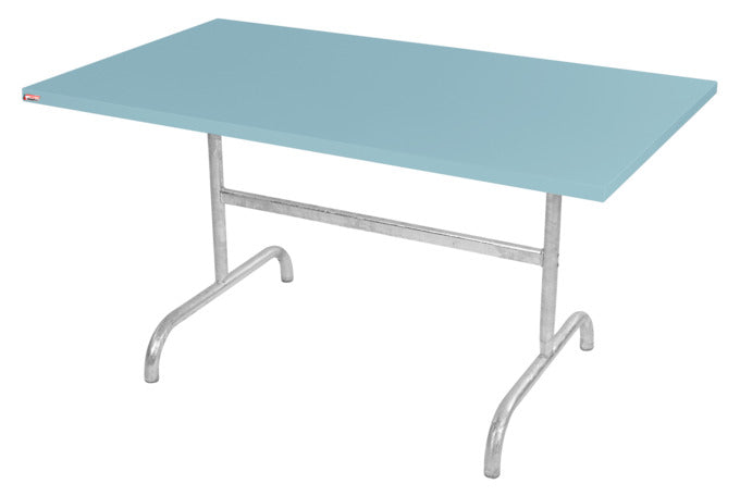Moderner klappbarer Gartentisch aus robustem Metall, 165x90 cm, ideal für Gartenpartys und gemütliche Abende im Freien.