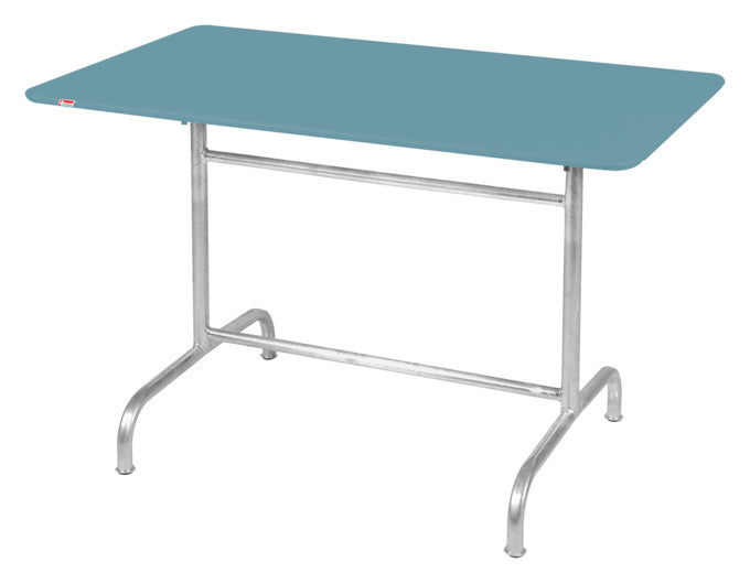 Eleganter, klappbarer Metall-Gartentisch 120x70 cm von Schaffner, wetterfest, robust, platzsparend, langlebig, ideal für Garten, Balkon und Terrasse.