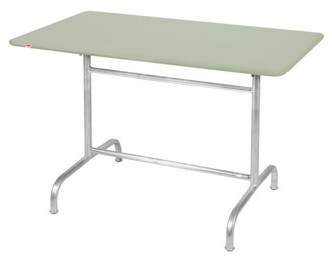 Rigi Metall-Gartentisch 120x70 klappbar in Pastellgrün / Feuerverzinkt präsentiert im Onlineshop von KAQTU Design AG. Gartentisch ist von Schaffner