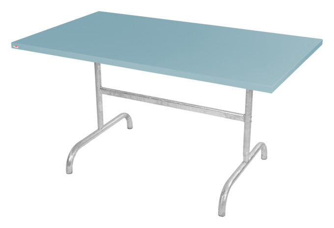 Eleganter klappbarer Gartentisch Säntis aus Metall, 140x80 cm, perfekt für entspannte Stunden im Freien. Ideal für Garten und Terrasse.