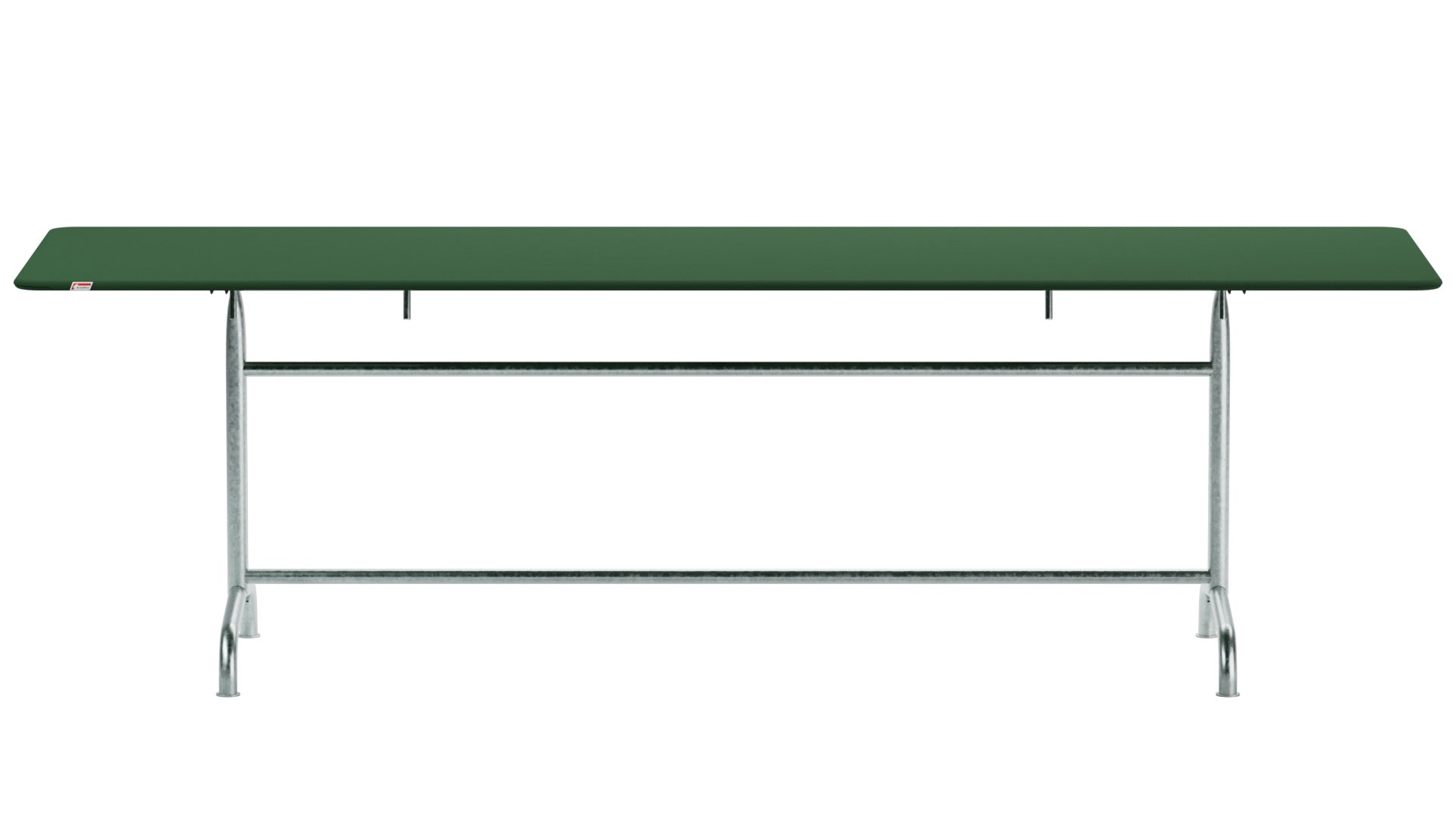 Hochwertiger, klappbarer Metall-Gartentisch 240x80 cm aus Schweizer Produktion. Wetterfest, pflegeleicht und stilvoll für Garten, Balkon und Terrasse.