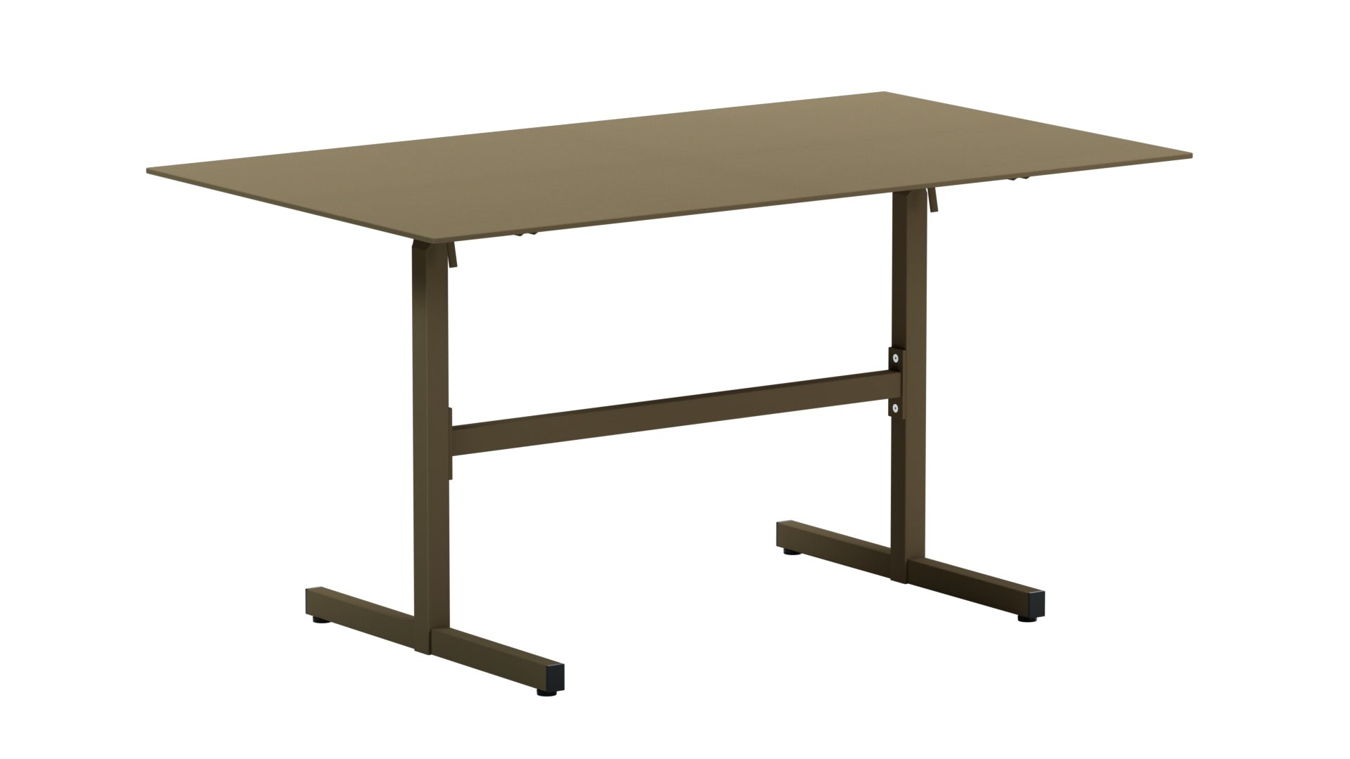 Luzern Glasfaser-Gartentisch Decor 140x80 klappbar in Champagner / Champagner präsentiert im Onlineshop von KAQTU Design AG. Gartentisch ist von Schaffner