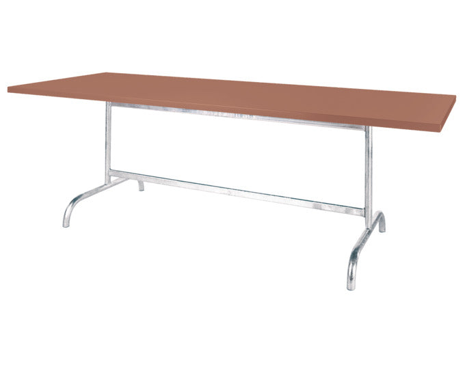 Säntis Metall-Gartentisch 180x80 klappbar in Pastellterracotta präsentiert im Onlineshop von KAQTU Design AG. Gartentisch ist von Schaffner