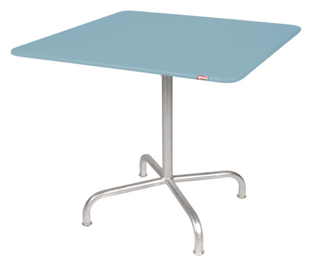 Hochwertiger, klappbarer Rigi Metall-Gartentisch 90x90 cm aus wetterfestem Stahl, langlebig, platzsparend, Swiss Made – ideal für Balkon, Terrasse und Garten.