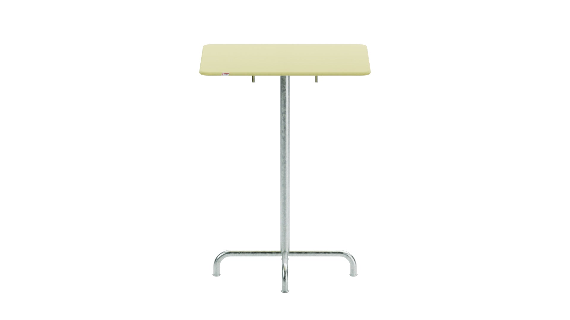 Rigi Metall-Stehtisch Outdoor 80x80 / 110 klappbar in Buchsbaumgelb präsentiert im Onlineshop von KAQTU Design AG. Hochtisch Outdoor ist von Schaffner