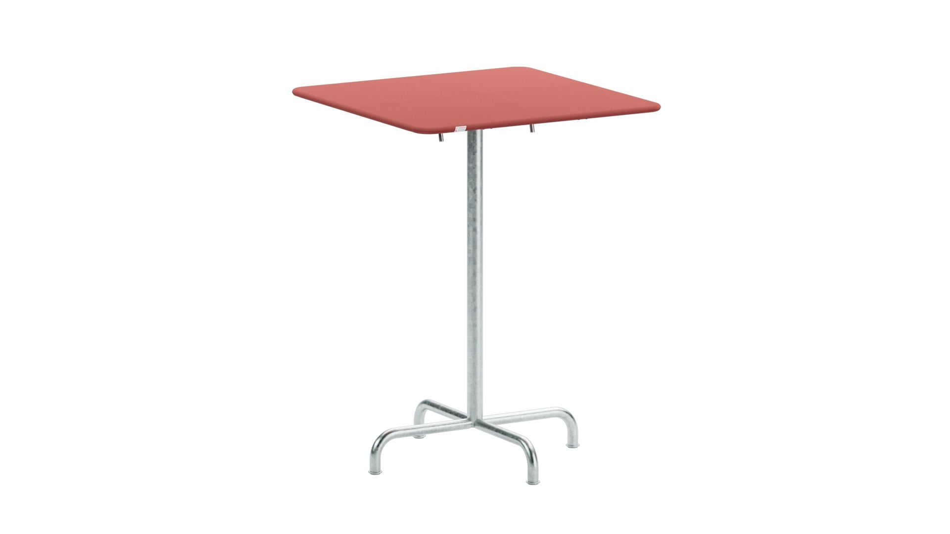 Rigi Metall-Stehtisch Outdoor 80x80 / 110 klappbar in Ahornrot präsentiert im Onlineshop von KAQTU Design AG. Hochtisch Outdoor ist von Schaffner