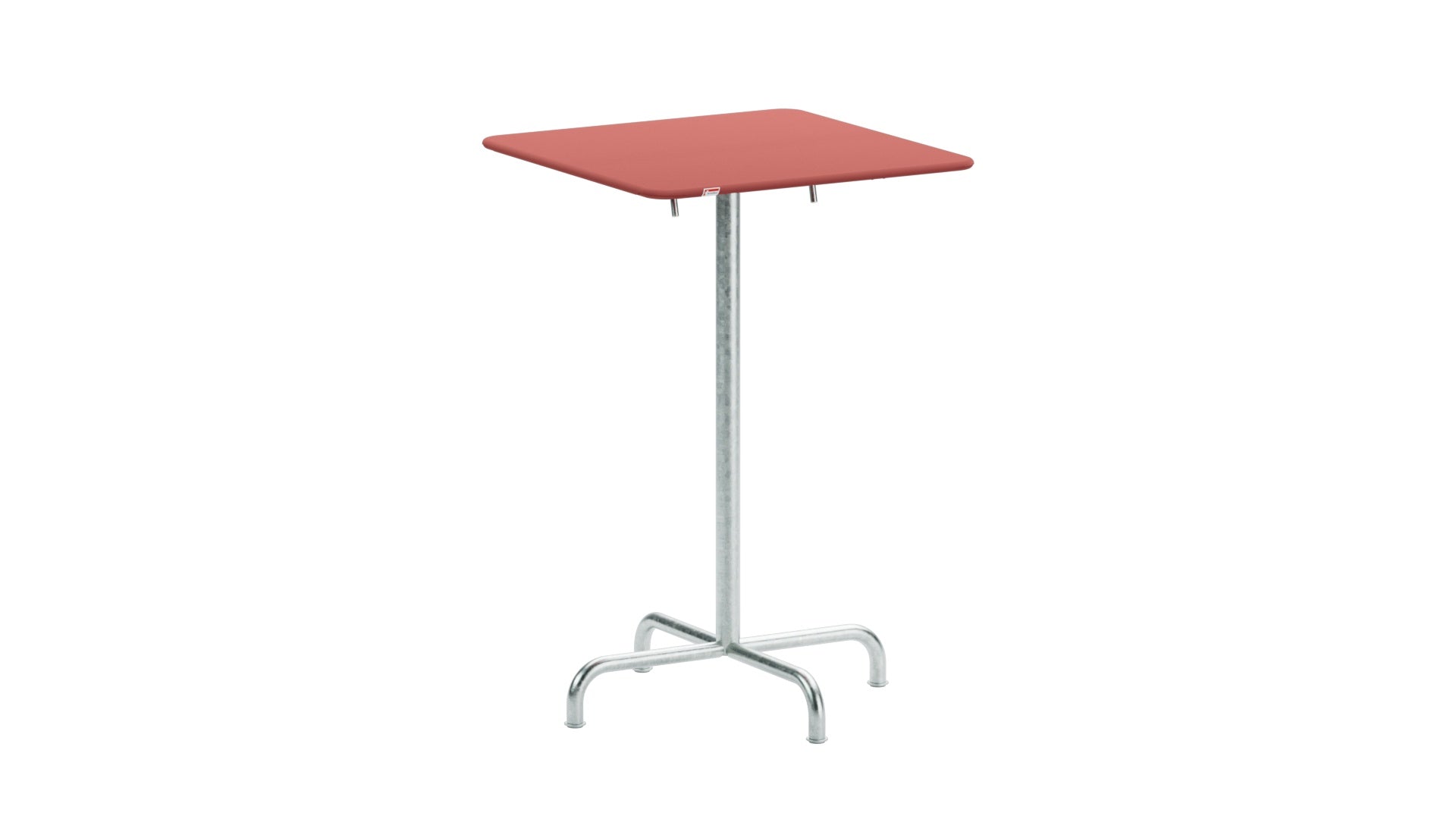 Rigi Metall-Stehtisch Outdoor 70x70 / 110 klappbar in Ahornrot präsentiert im Onlineshop von KAQTU Design AG. Hochtisch Outdoor ist von Schaffner