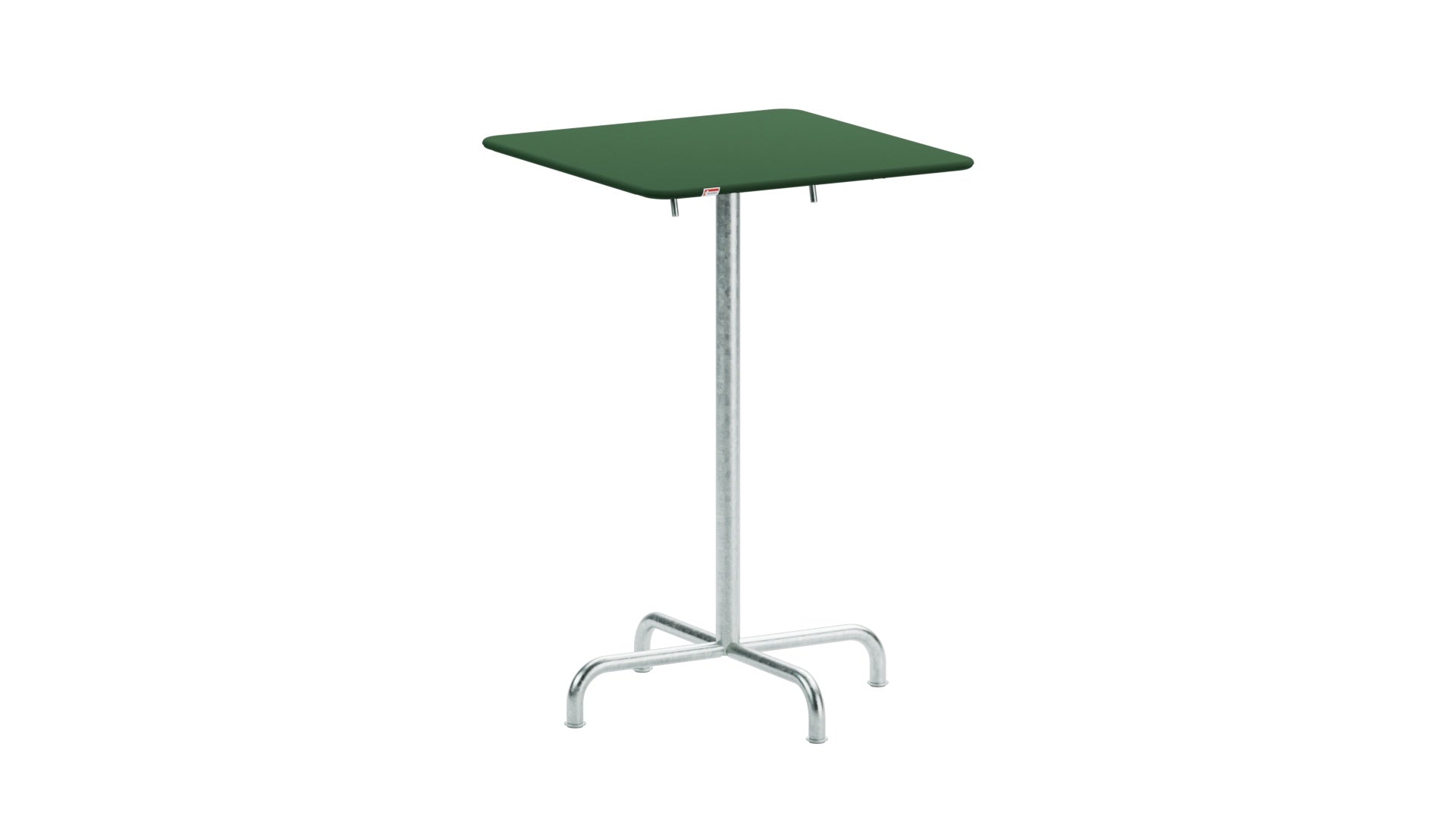 Rigi Metall-Stehtisch Outdoor 70x70 / 110 klappbar in Tannengrün präsentiert im Onlineshop von KAQTU Design AG. Hochtisch Outdoor ist von Schaffner