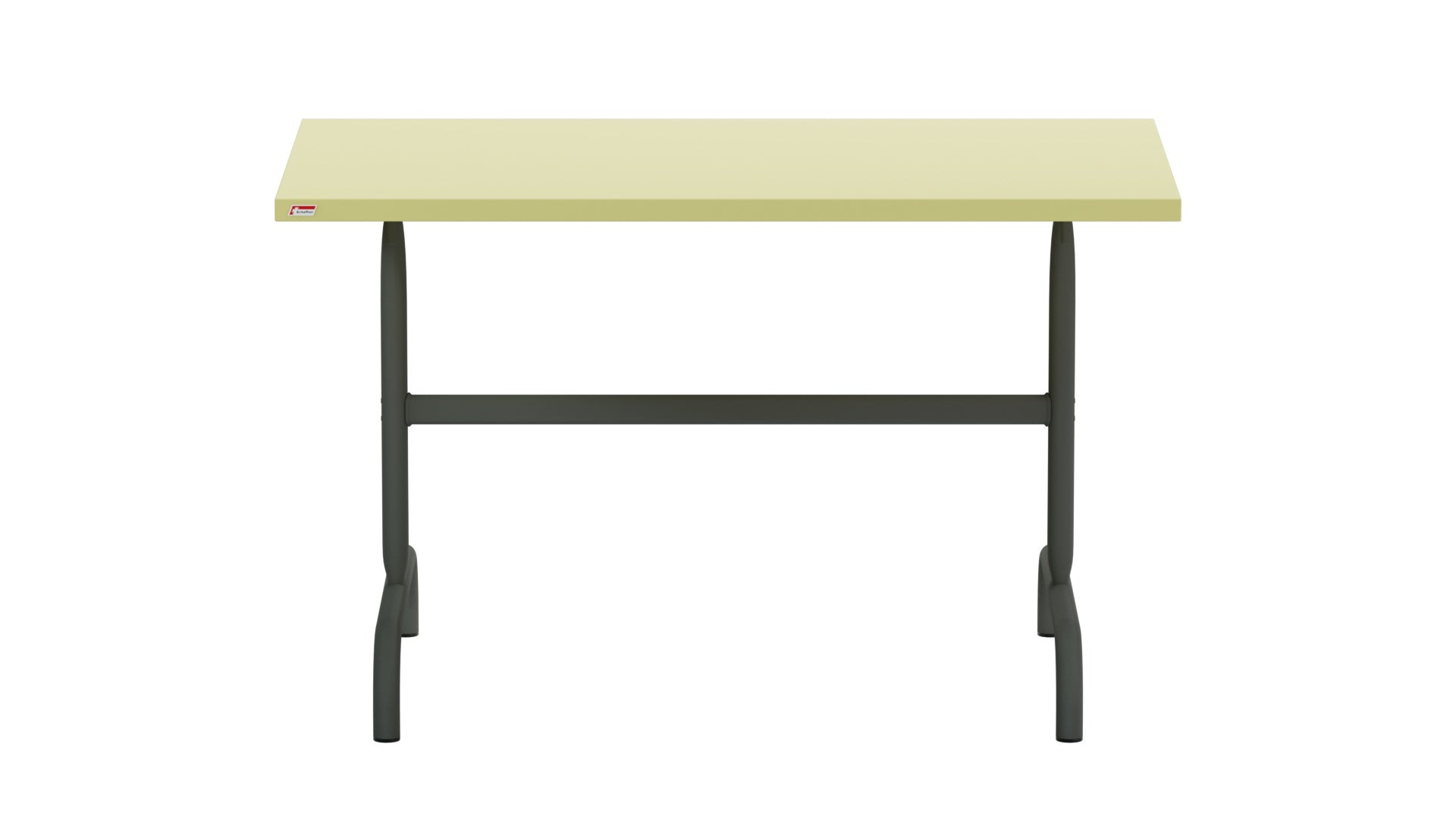 Säntis Metall-Gartentisch 117x70 klappbar in Buchsbaumgelb präsentiert im Onlineshop von KAQTU Design AG. Gartentisch ist von Schaffner