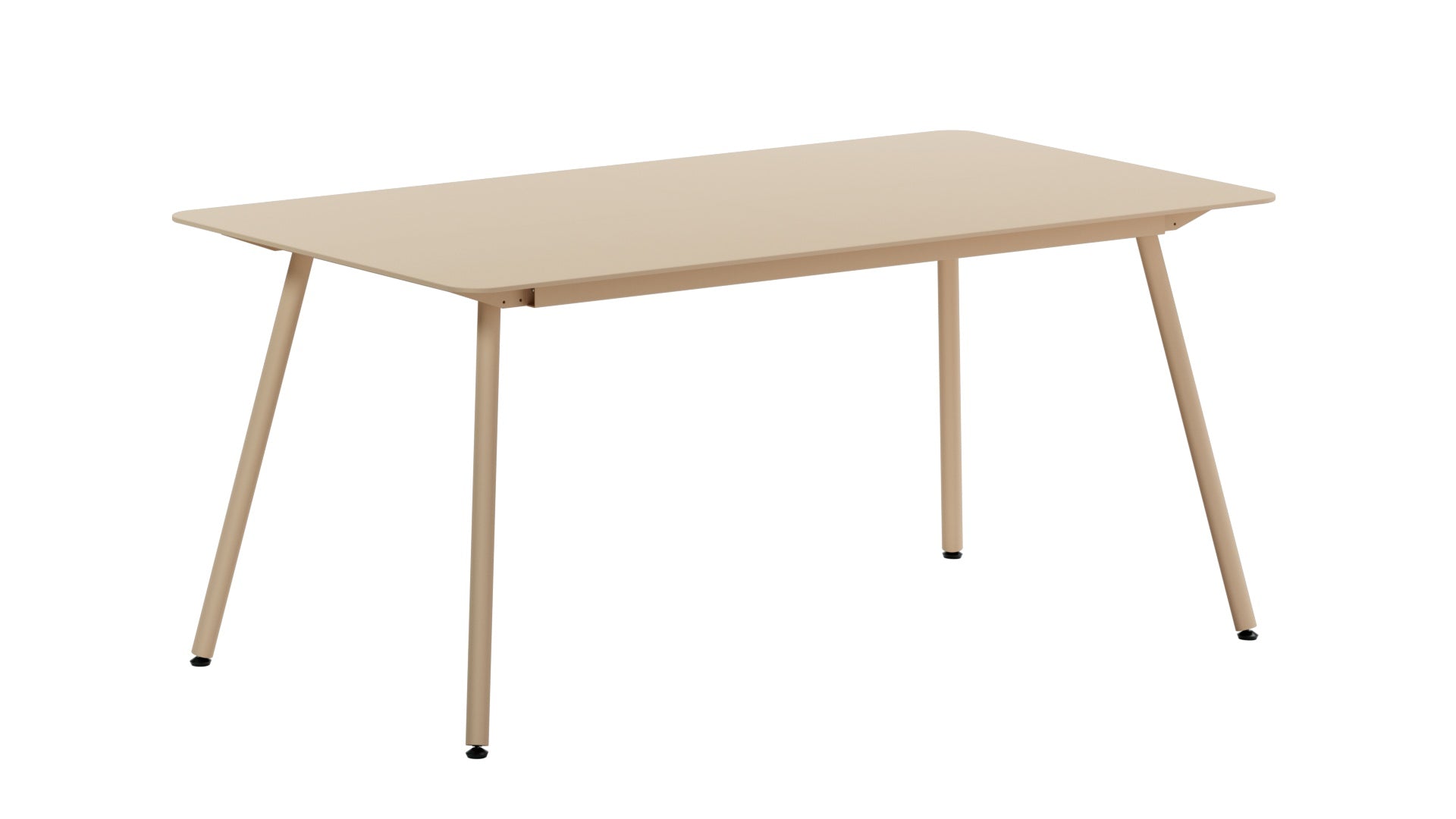 Locarno Glasfaser-Gartentisch 160x90 gerundete Ecken in Pastellsand präsentiert im Onlineshop von KAQTU Design AG. Gartentisch ist von Schaffner