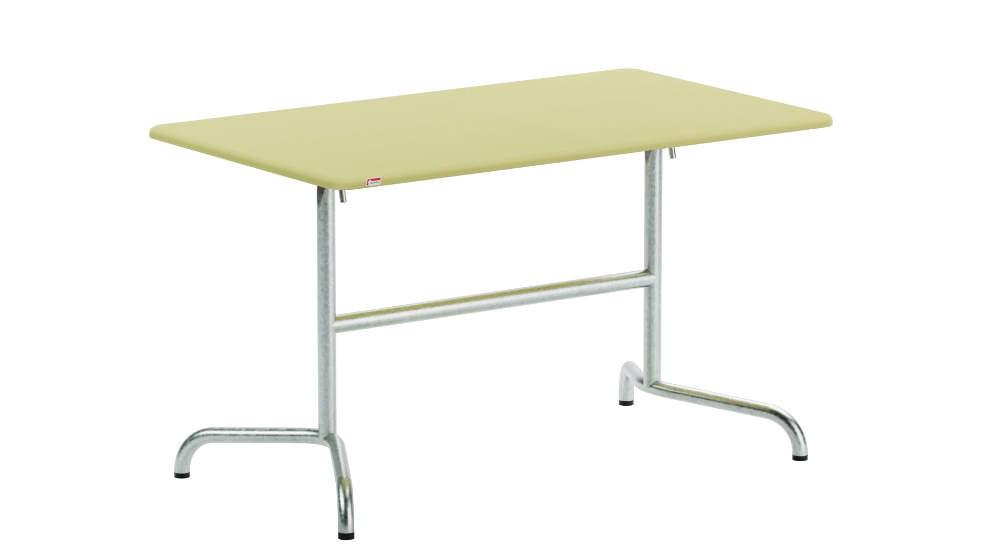 Davos Glasfaser-Gartentisch 120x70 klappbar in Buchsbaumgelb präsentiert im Onlineshop von KAQTU Design AG. Gartentisch ist von Schaffner