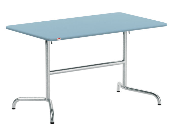 Davos Glasfaser-Gartentisch 120x70 klappbar in Pastellblau präsentiert im Onlineshop von KAQTU Design AG. Gartentisch ist von Schaffner