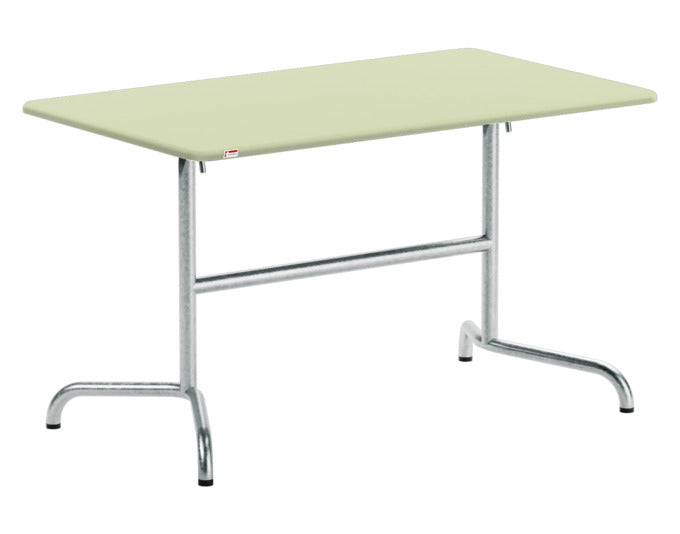 Davos Glasfaser-Gartentisch 120x70 klappbar in Pastellgrün / Feuerverzinkt präsentiert im Onlineshop von KAQTU Design AG. Gartentisch ist von Schaffner