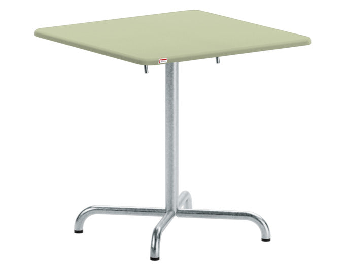 Davos Glasfaser-Gartentisch 70x70 klappbar in Pastellgrün / Feuerverzinkt präsentiert im Onlineshop von KAQTU Design AG. Gartentisch ist von Schaffner