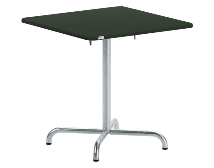 Davos Glasfaser-Gartentisch 70x70 klappbar in Tannengrün / Feuerverzinkt präsentiert im Onlineshop von KAQTU Design AG. Gartentisch ist von Schaffner