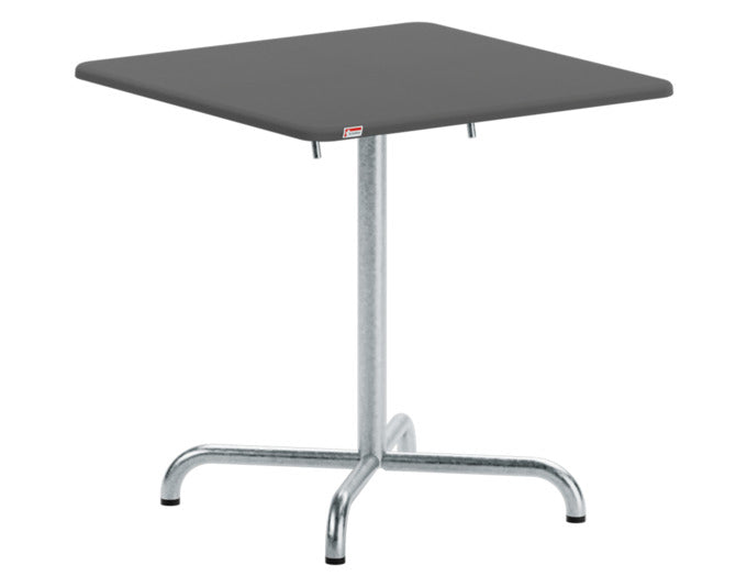 Davos Glasfaser-Gartentisch 70x70 klappbar in Anthrazit / Feuerverzinkt präsentiert im Onlineshop von KAQTU Design AG. Gartentisch ist von Schaffner
