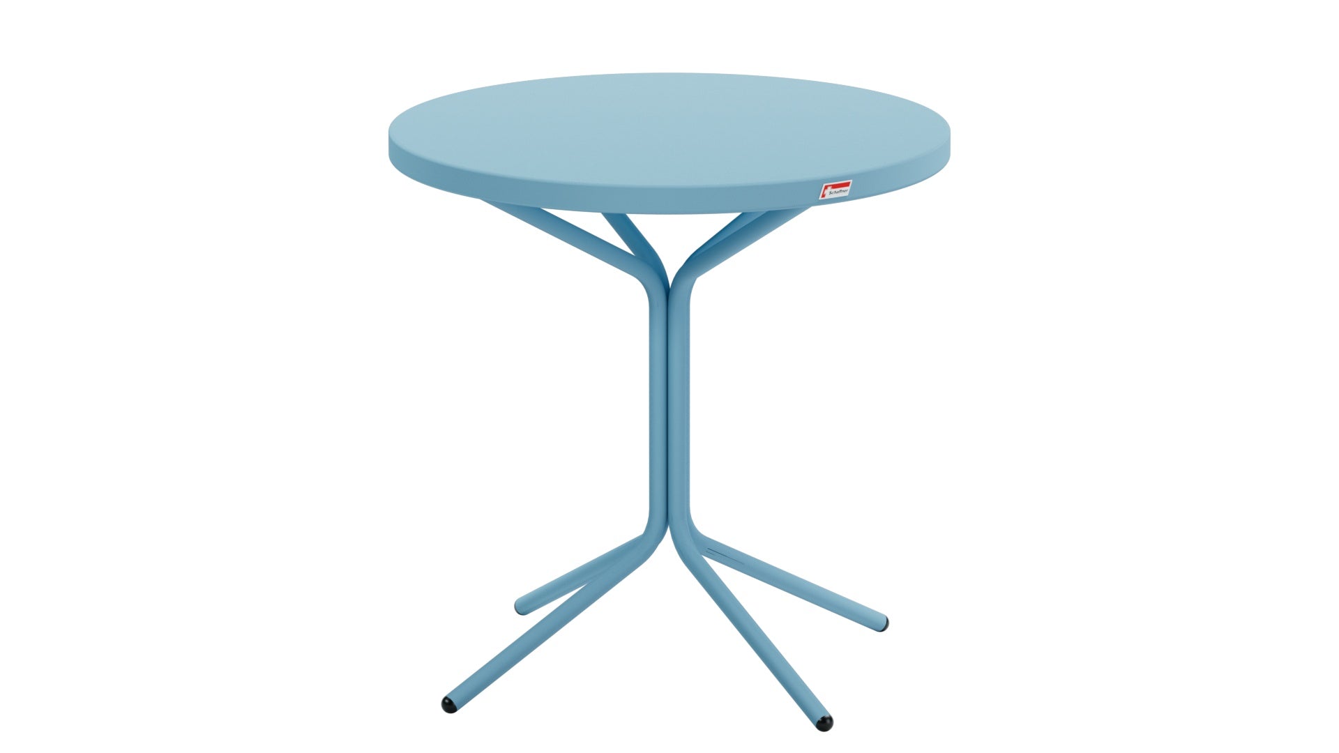PIX Metall-Beistelltisch Outdoor ø54 / 54 in Pastellblau präsentiert im Onlineshop von KAQTU Design AG. Beistelltisch Outdoor ist von Schaffner