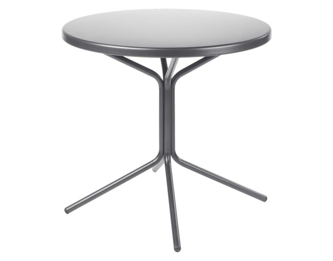 Eleganter PIX Metall-Gartentisch mit einem Durchmesser von 60/70 cm, perfekt für stilvolle Outdoor-Bereiche und gesellige Runden.