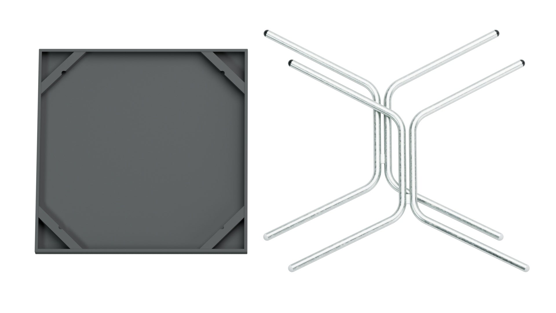 Moderner PIX Metall-Gartentisch 70x70/72 von Schaffner, ideal für Garten und Terrasse, vereint Stil und Robustheit für gesellige Momente.