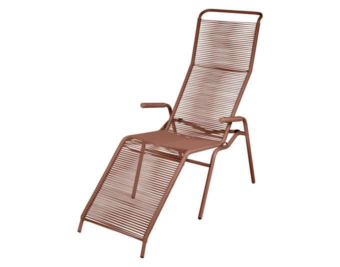 Stylischer Säntis Spaghetti Liegestuhl von Schaffner, perfekt für entspannte Stunden im Freien. Hochwertige Verarbeitung und modernes Design.