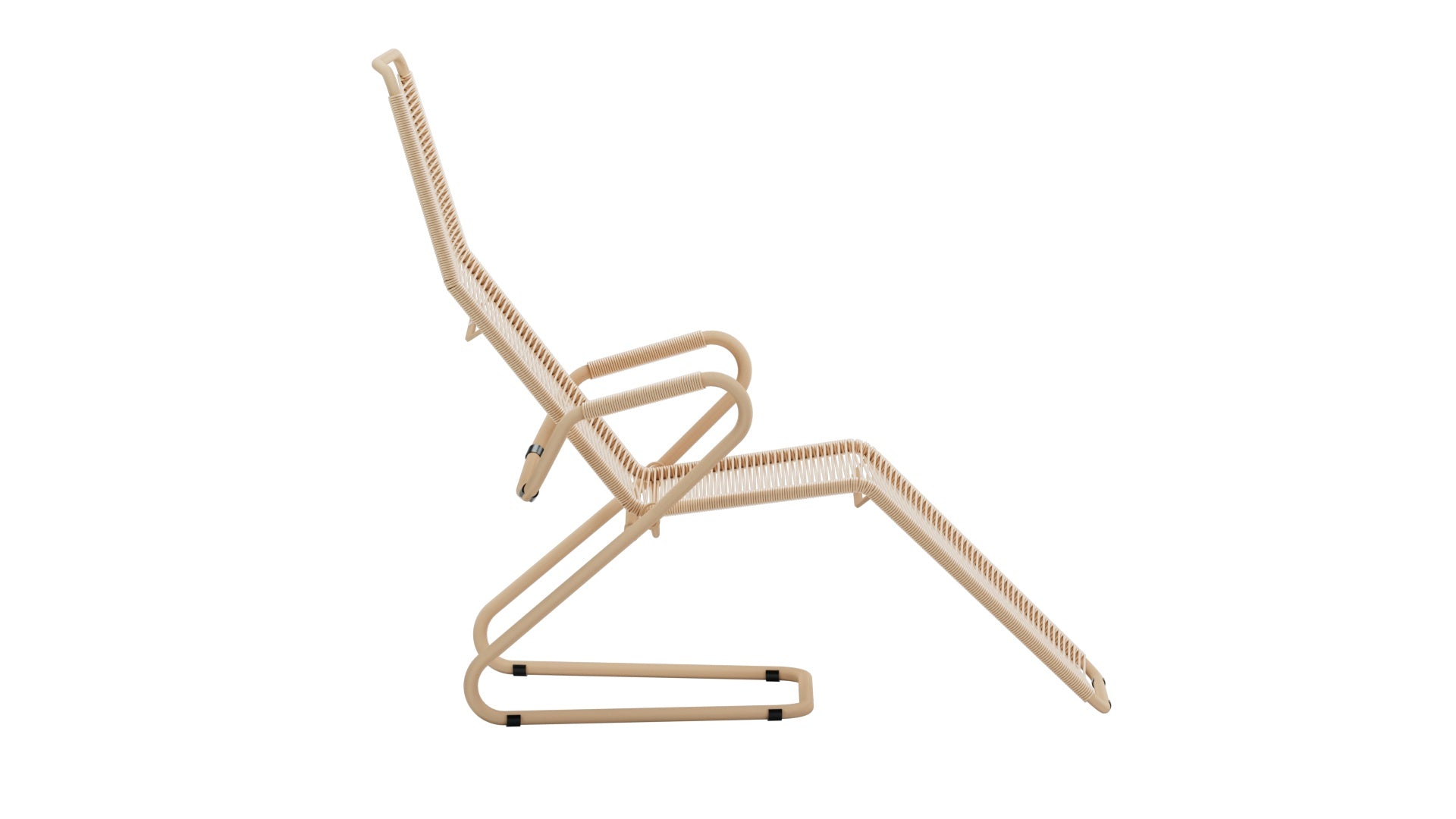 Eleganter Locarno Spaghetti Liegestuhl von Schaffner, ideal für entspannte Stunden im Freien, vereint Stil und Bequemlichkeit.