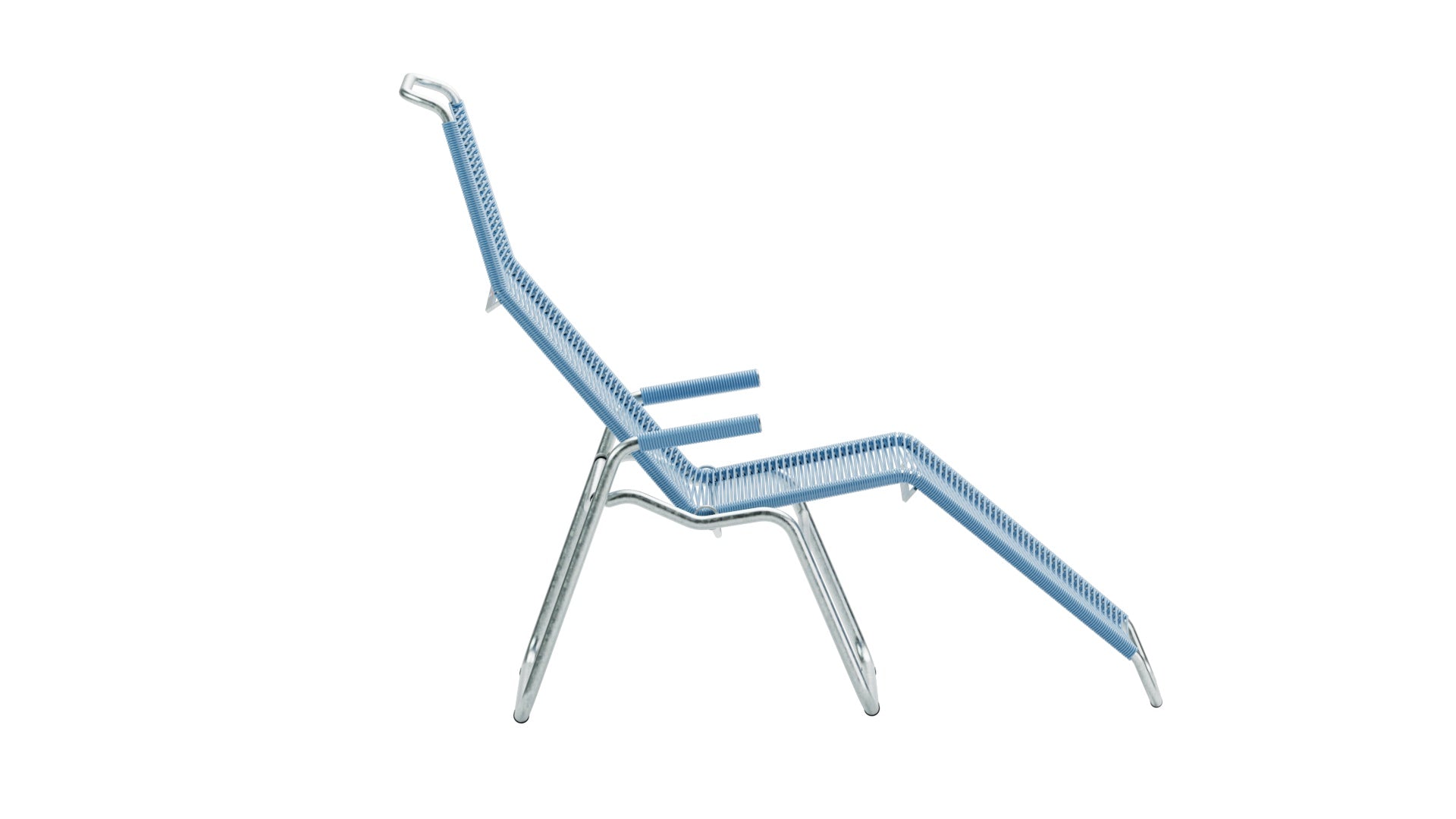 Liege Brissago Spaghetti in Pastellblau präsentiert im Onlineshop von KAQTU Design AG. Liegestuhl ist von Schaffner