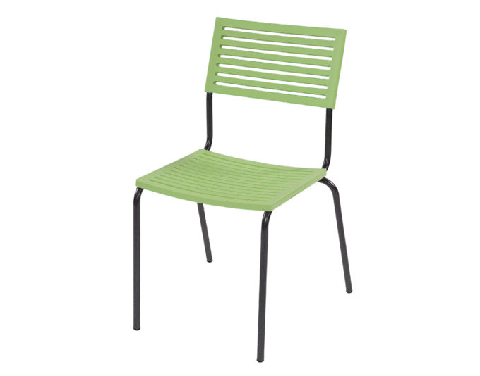 Bodensee Lamello-Gartenstuhl ohne Armlehne in Hellgrün / Anthrazit präsentiert im Onlineshop von KAQTU Design AG. Gartenstuhl ist von Schaffner