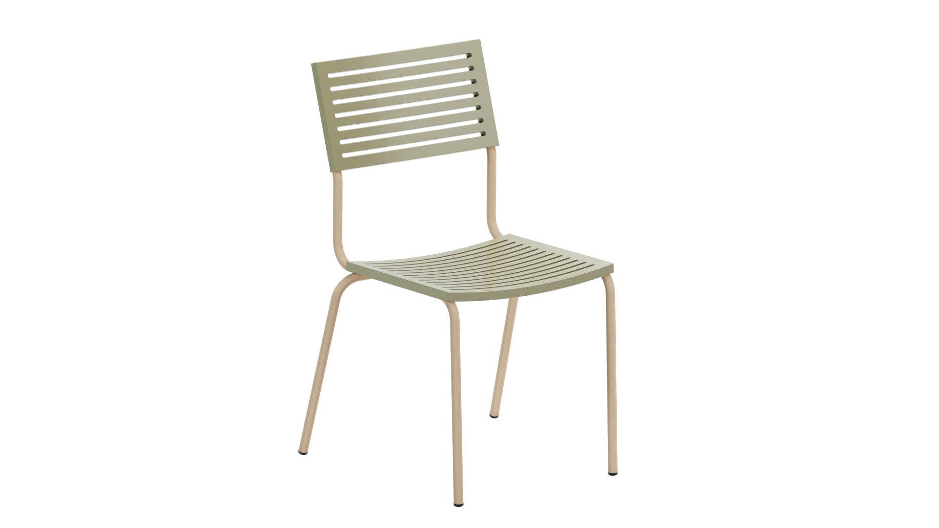 Bodensee Lamello-Gartenstuhl ohne Armlehne in Pastellgrün präsentiert im Onlineshop von KAQTU Design AG. Gartenstuhl ist von Schaffner